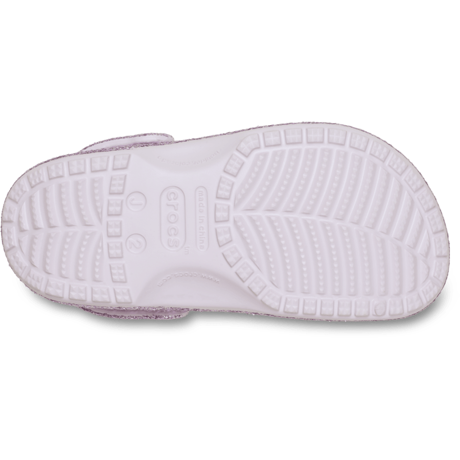 Grape Ice Kids' Classic Chunky Glitter Clog - Ansicht von unten - Crocs