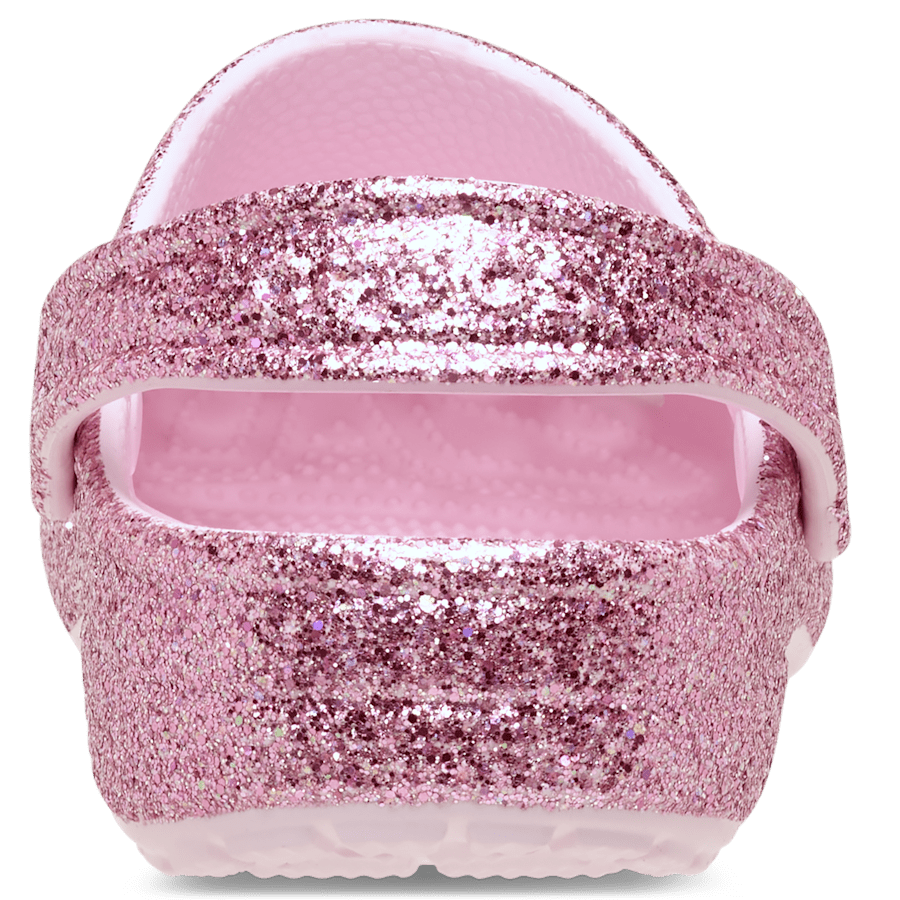 Crocs Kids' Classic Chunky Glitter Clog — Pink Milk