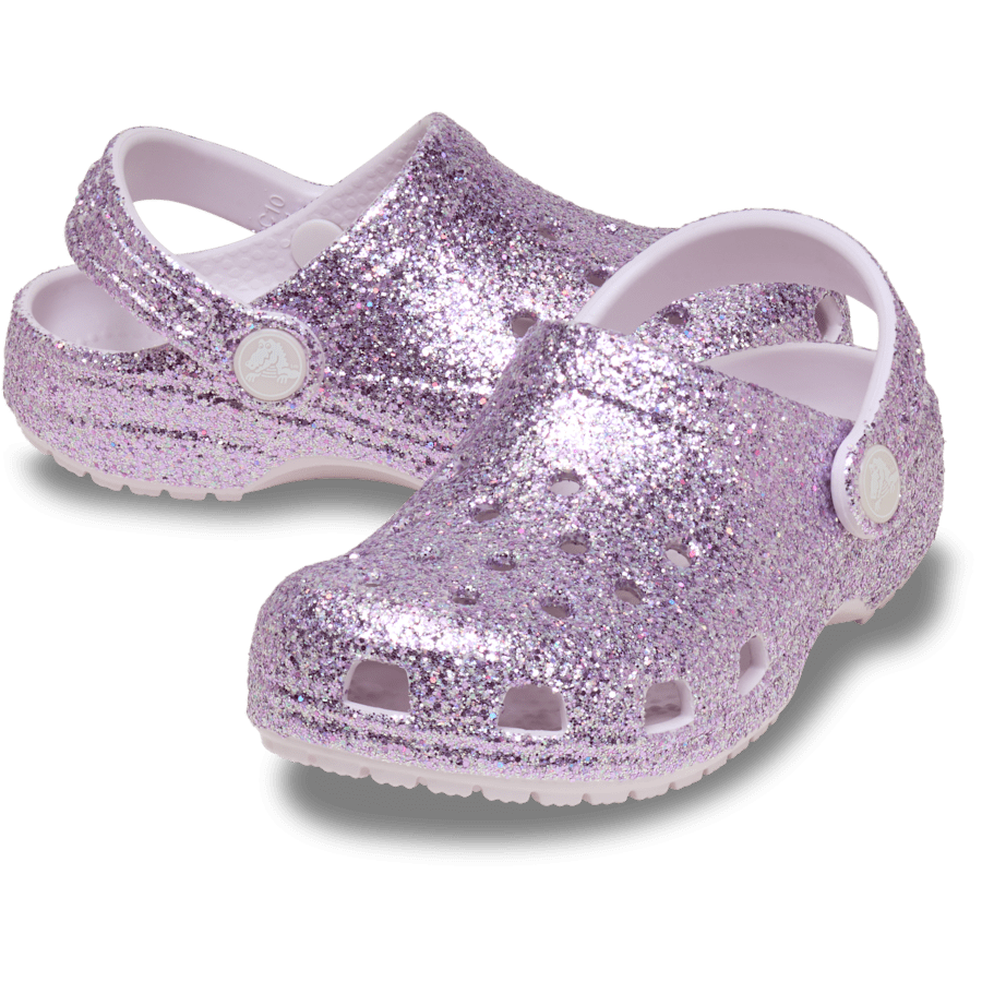 Grape Ice Toddler Classic Chunky Glitter Clog - Pair - Crocs
