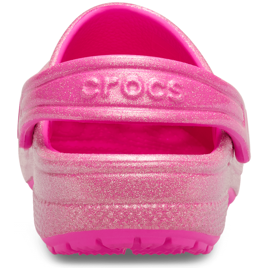 Pink Crush Toddler Classic Encapsulated Glitter Clog - Back - Crocs
