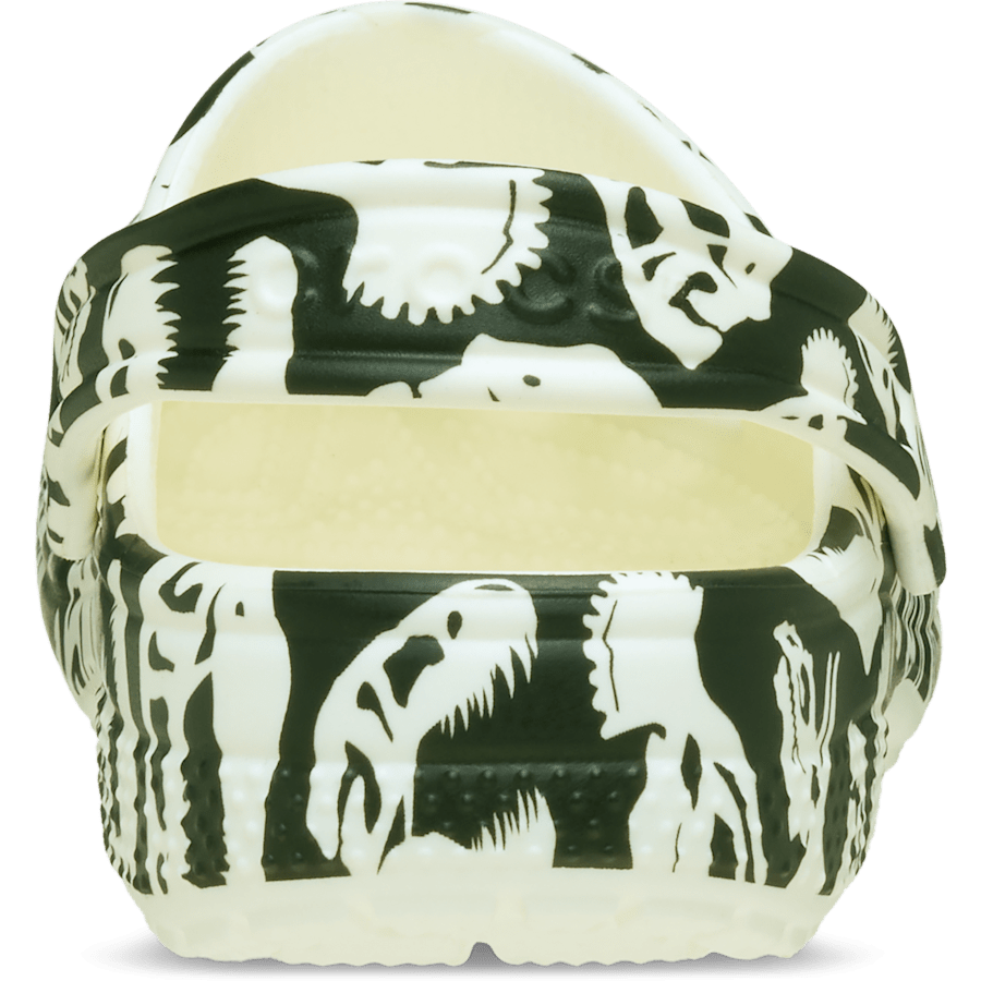 Glow Green Kids' Classic Glow Dino Clog - Back - Crocs