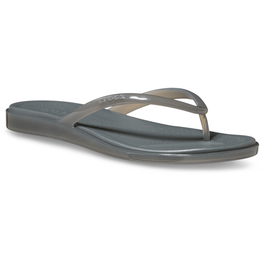 Carbon Jelly Miami Round Jelly Flip - Angle - Crocs