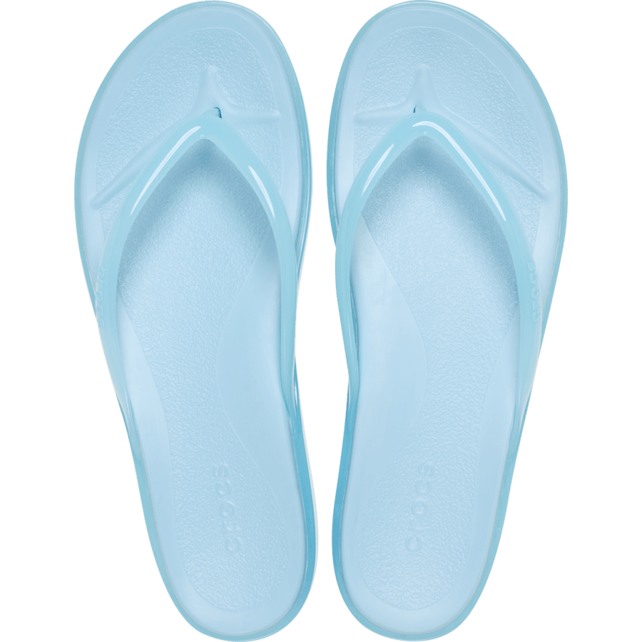 Crocs Miami Round Toe Jelly Flip — Sky Blue Jelly
