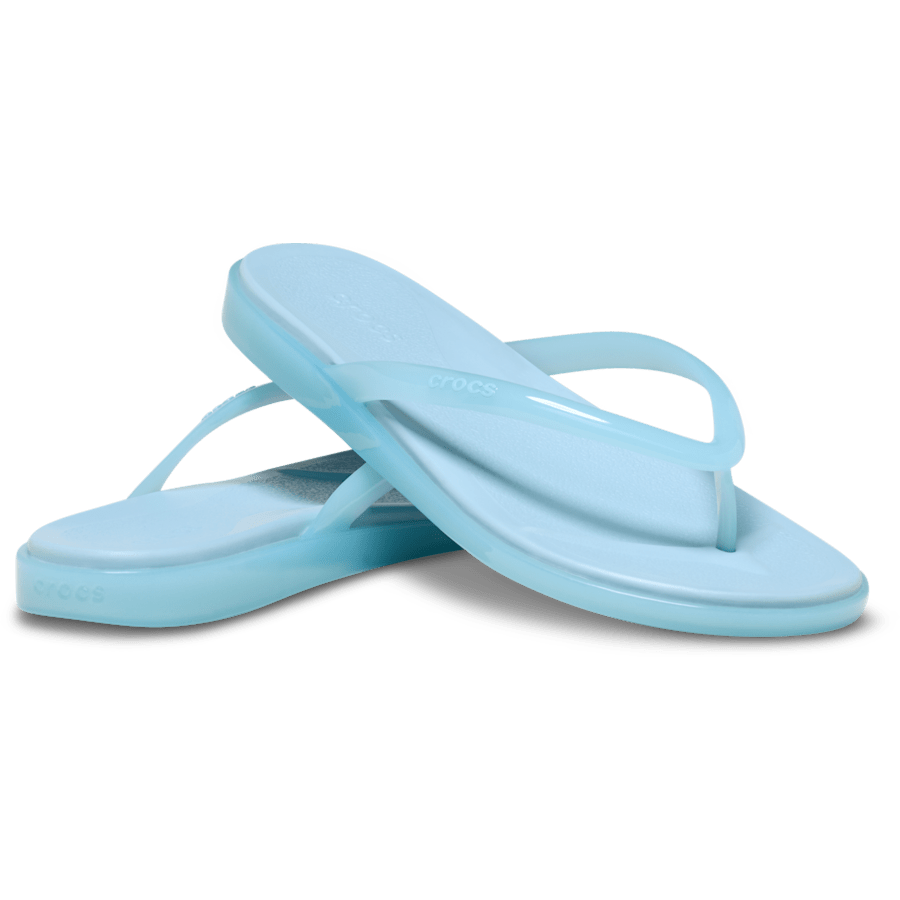 Crocs Miami Round Toe Jelly Flip — Sky Blue Jelly