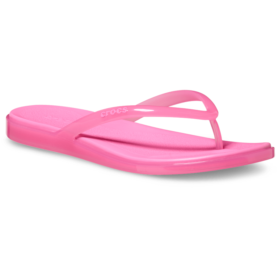 Pink Lemonade Jelly Miami Round Jelly Flip - Angle - Crocs