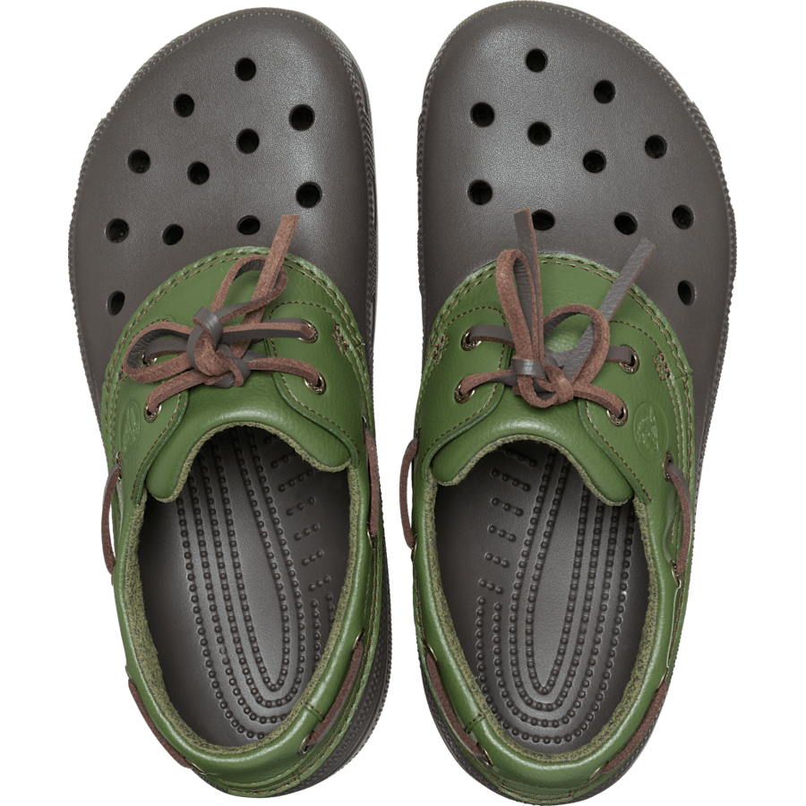 Espresso/Army Green Classic Boat Shoe - Top - Crocs