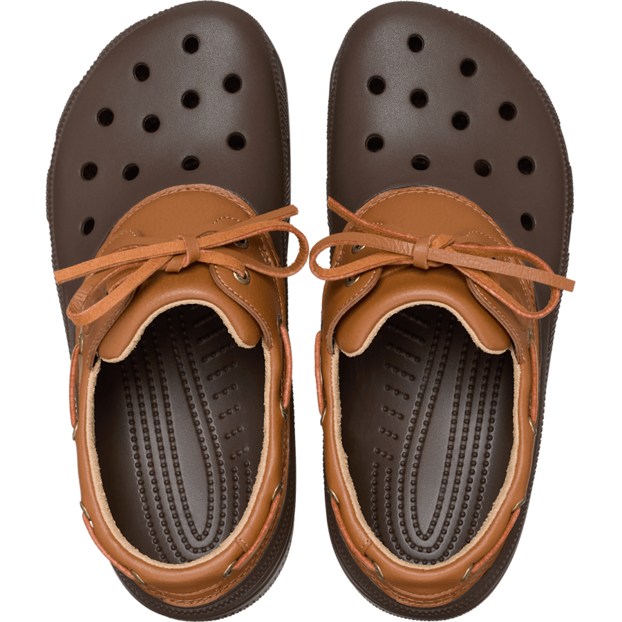 Café/Cognac Classic Boat Shoe - Dessus - Crocs