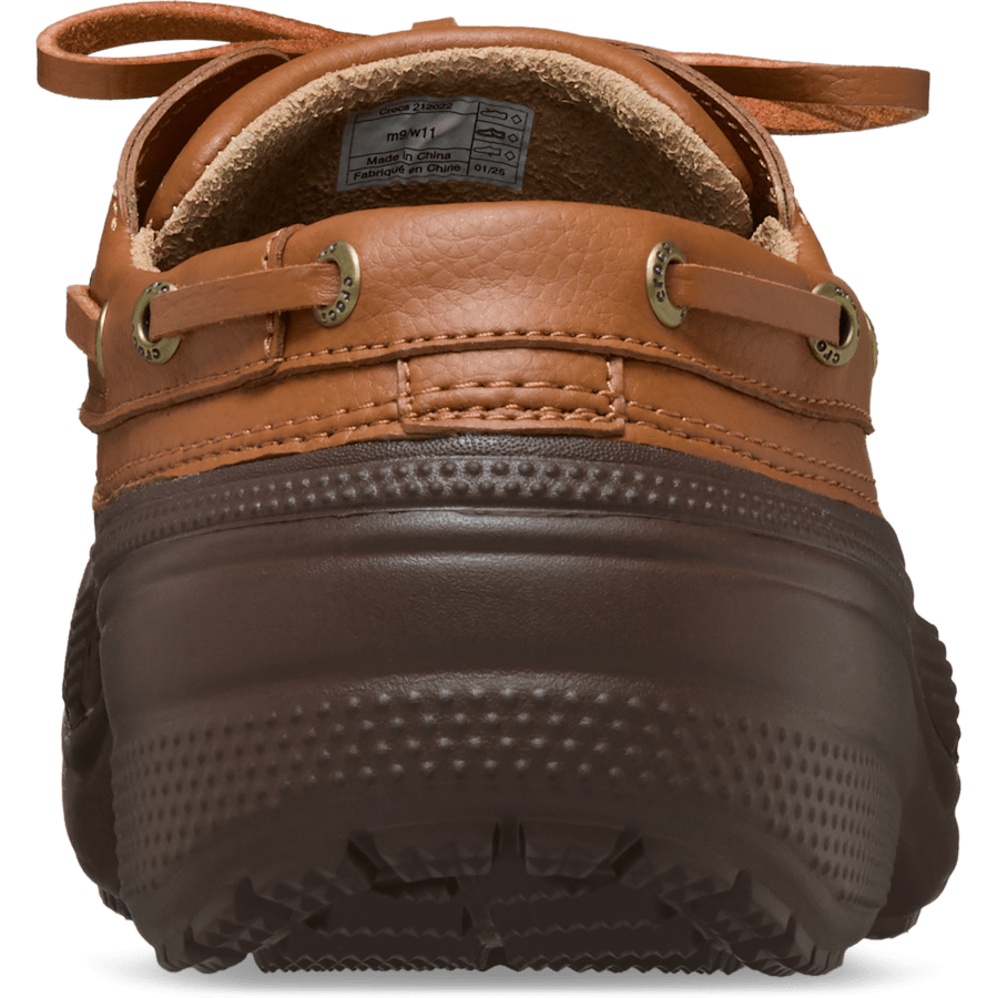Café/Cognac Classic Boat Shoe - Arrière - Crocs