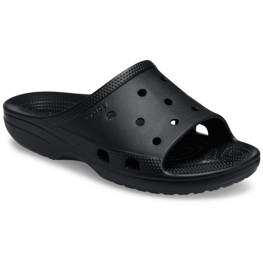 Black Men's Classic Icon Slide - Angle - Crocs