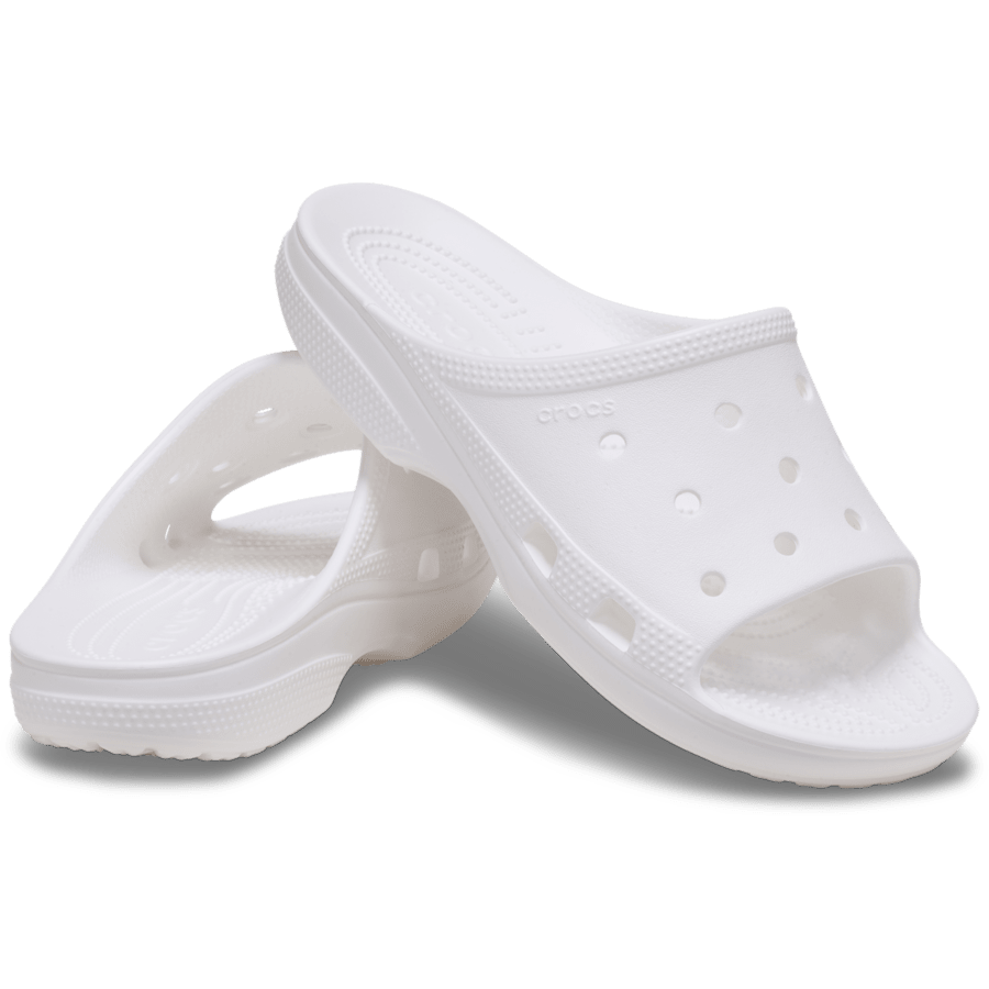 White Men's Classic Icon Slide - Pair - Crocs