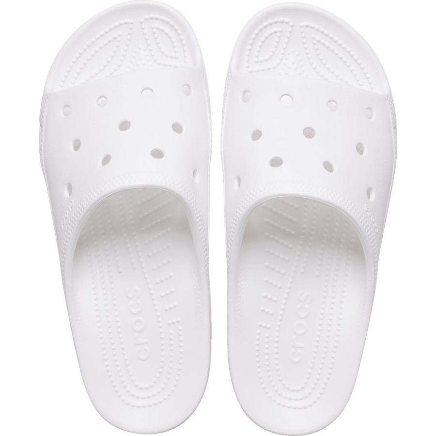 White Men's Classic Icon Slide - Top - Crocs