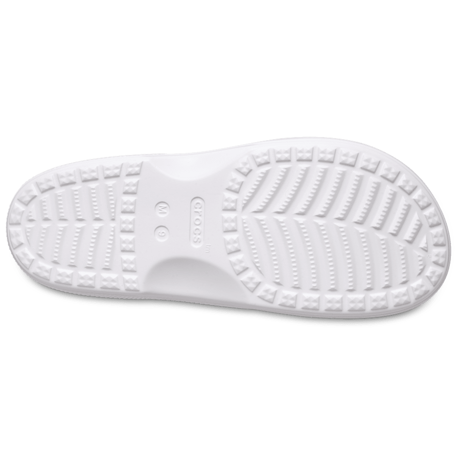 White Men's Classic Icon Slide - Bottom - Crocs