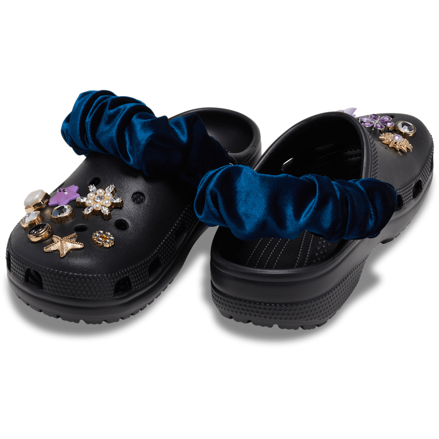Velvet Back Strap Scrunchie Red - charm-on-shoes - Jibbitz Charms