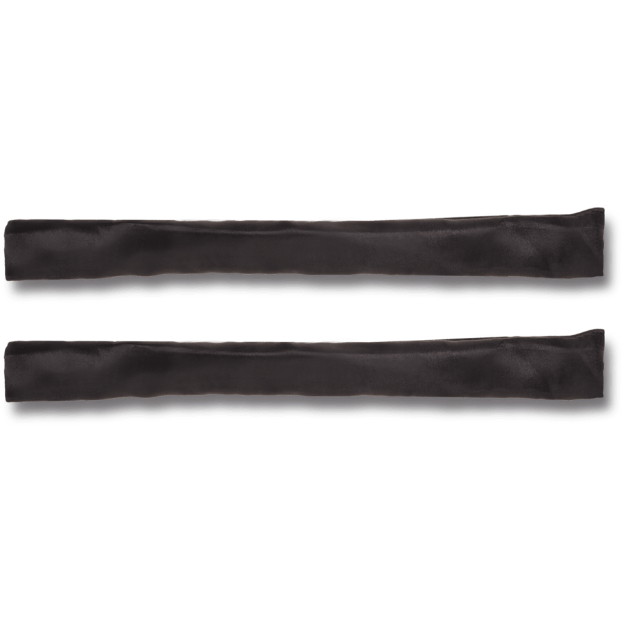 Black Satin Backstrap Cover Scrunchie 2 Pack - charms on shoes - Jibbitz