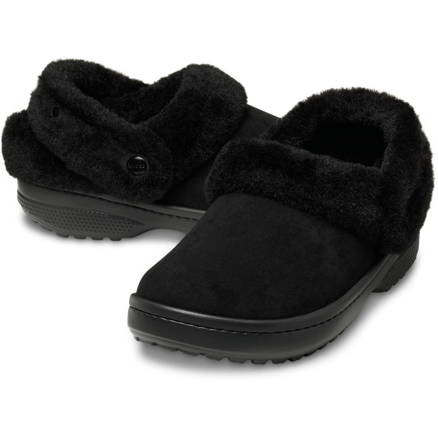 Crocs Classic Unfurgettable Vegan Suede Clog — Black