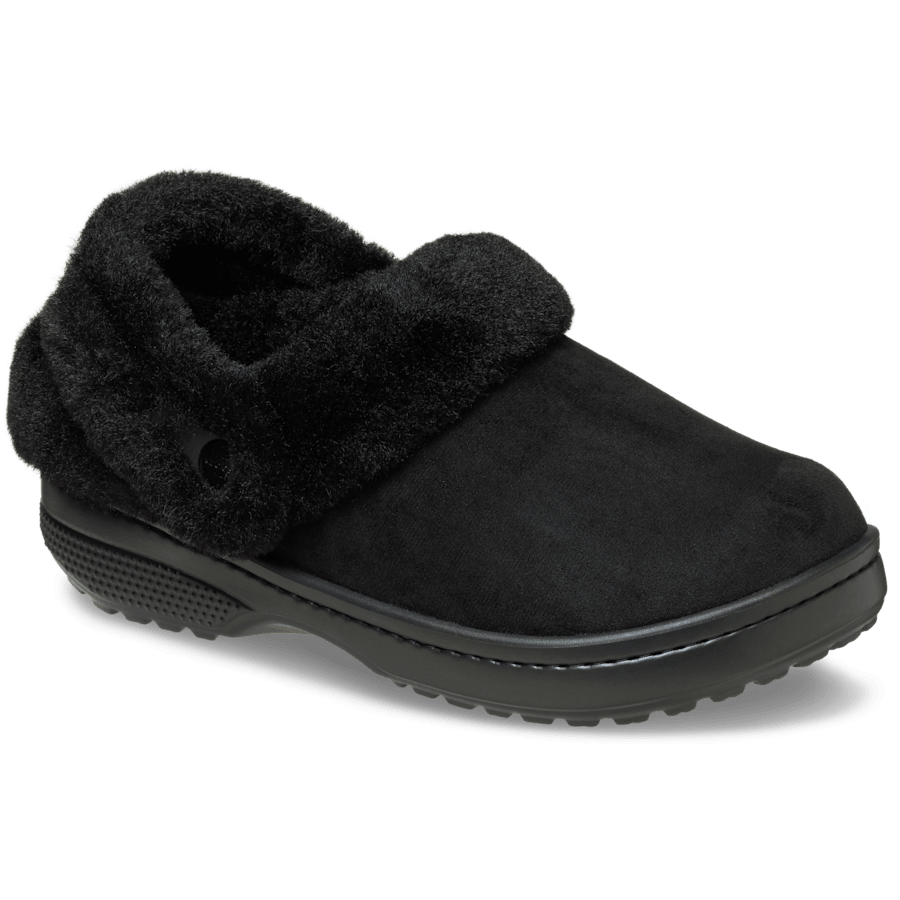 Crocs Classic Unfurgettable Vegan Suede Clog — Black
