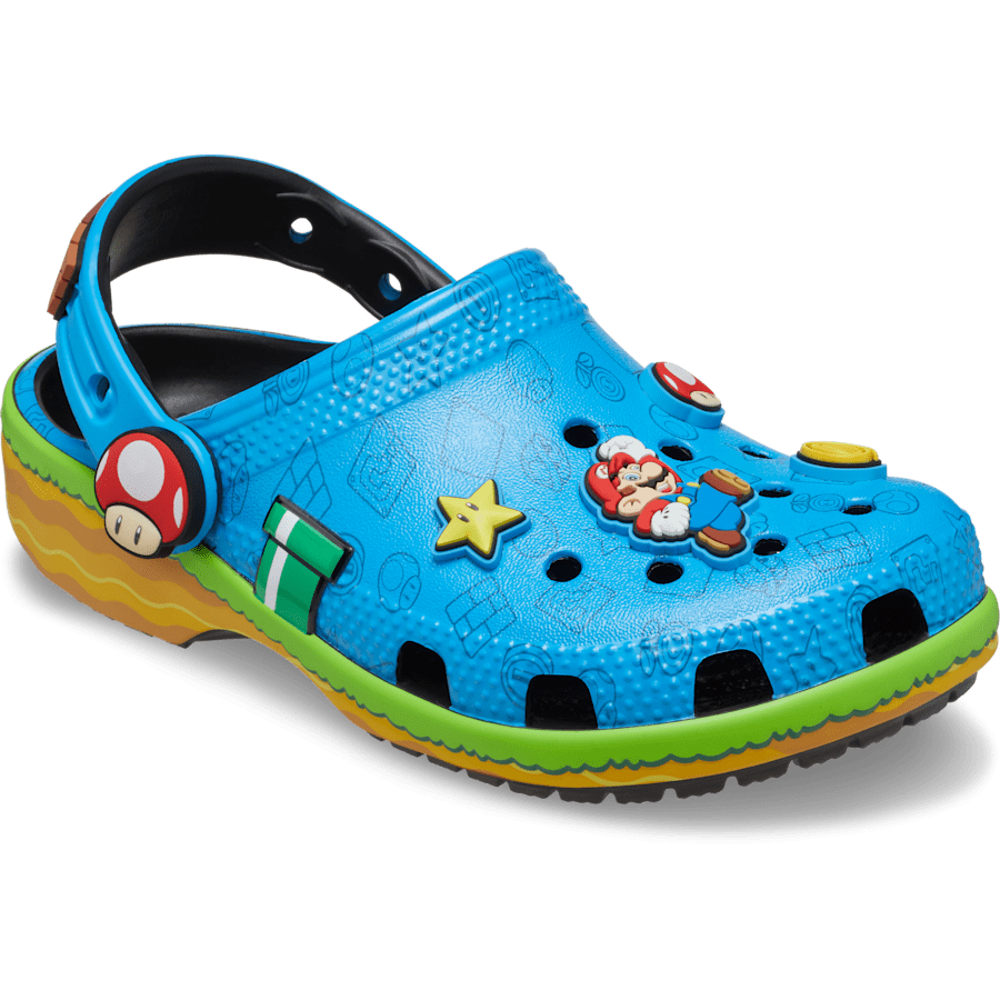 Multi Toddler Super Mario™ Core Classic Clog - Angle - Crocs