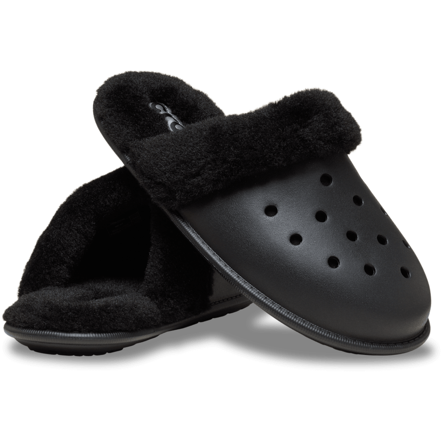 Black Classic Fuzz Scuff - Pair - Crocs