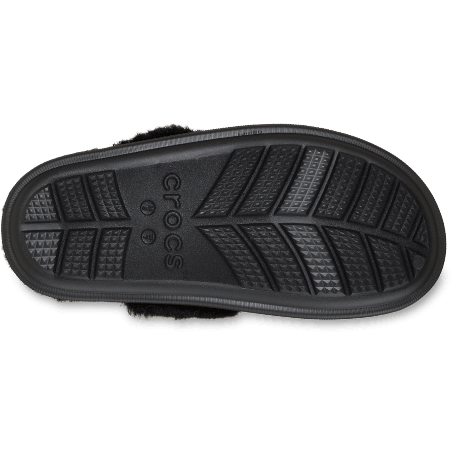 Black Classic Fuzz Scuff - Bottom - Crocs
