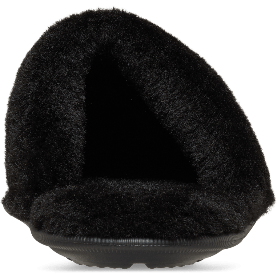 Black Classic Fuzz Scuff - Back - Crocs