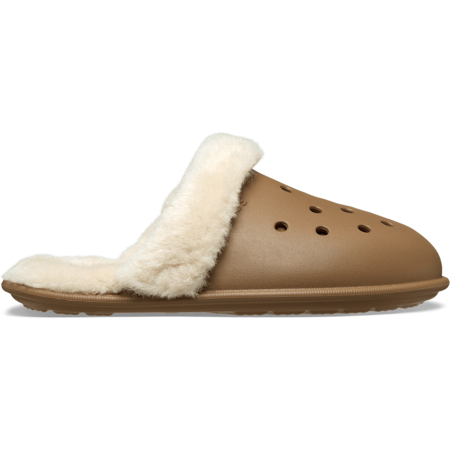 Sepia Classic Fuzz Scuff - Side - Crocs