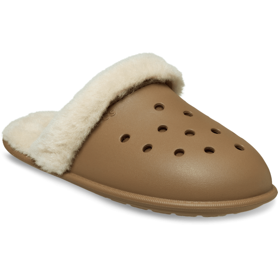 Sepia Classic Fuzz Scuff - Angle - Crocs