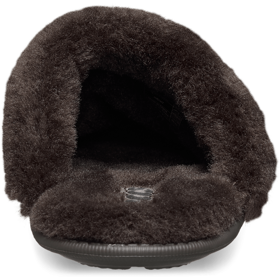 Cacao Noir Classic Fuzz Scuff - Arrière - Crocs