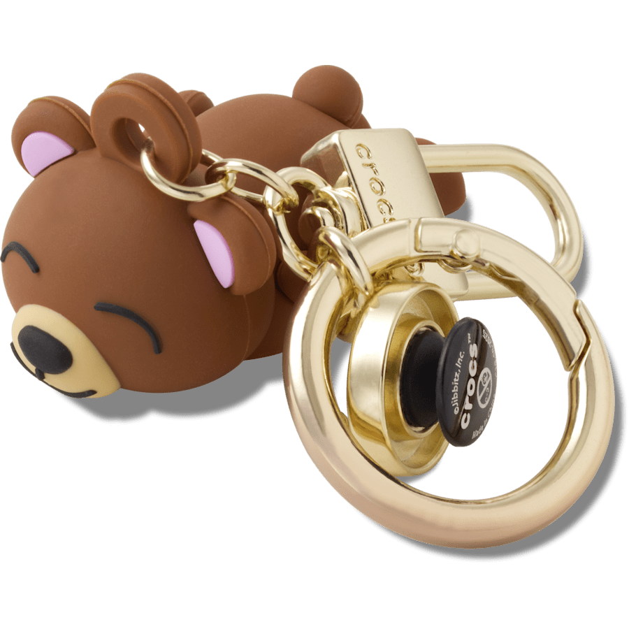Brown Bear On Tummy Bag Charm - charm view - Jibbitz