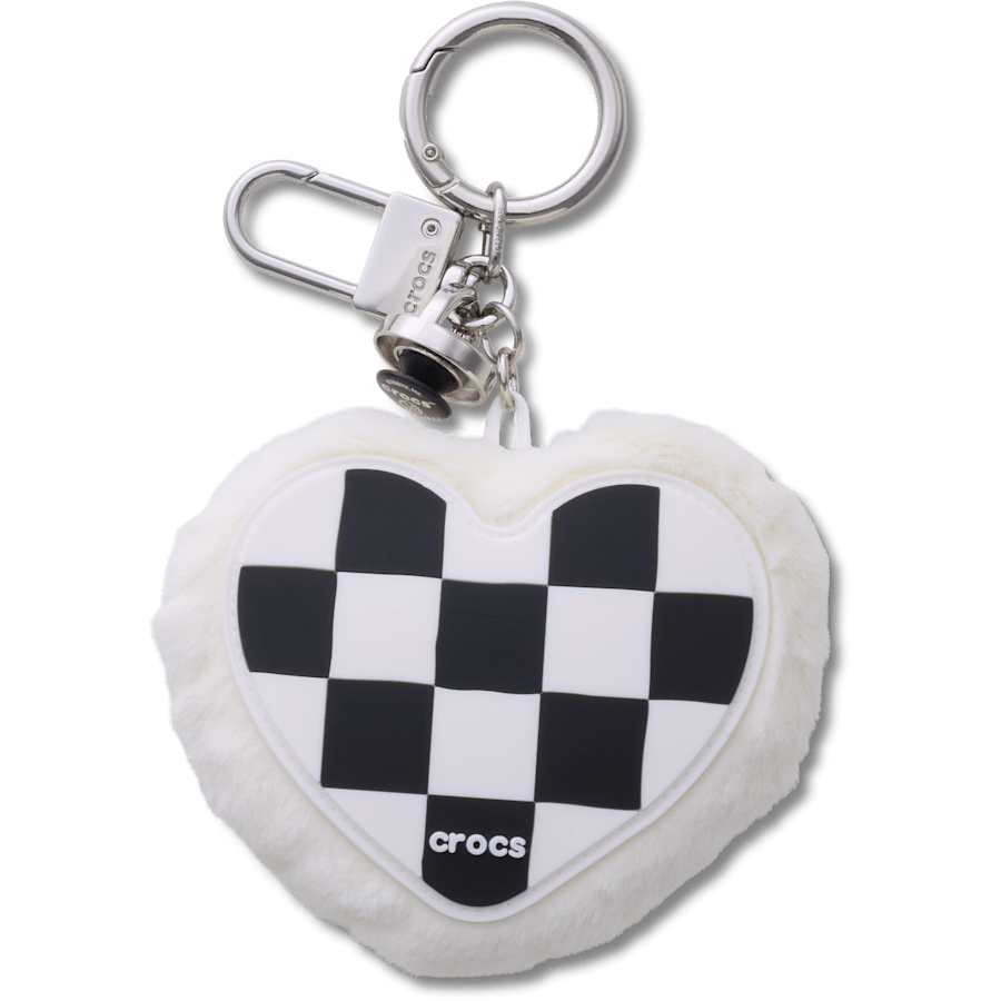 Checkered Heart Bag Charm - charm view - Jibbitz Charms