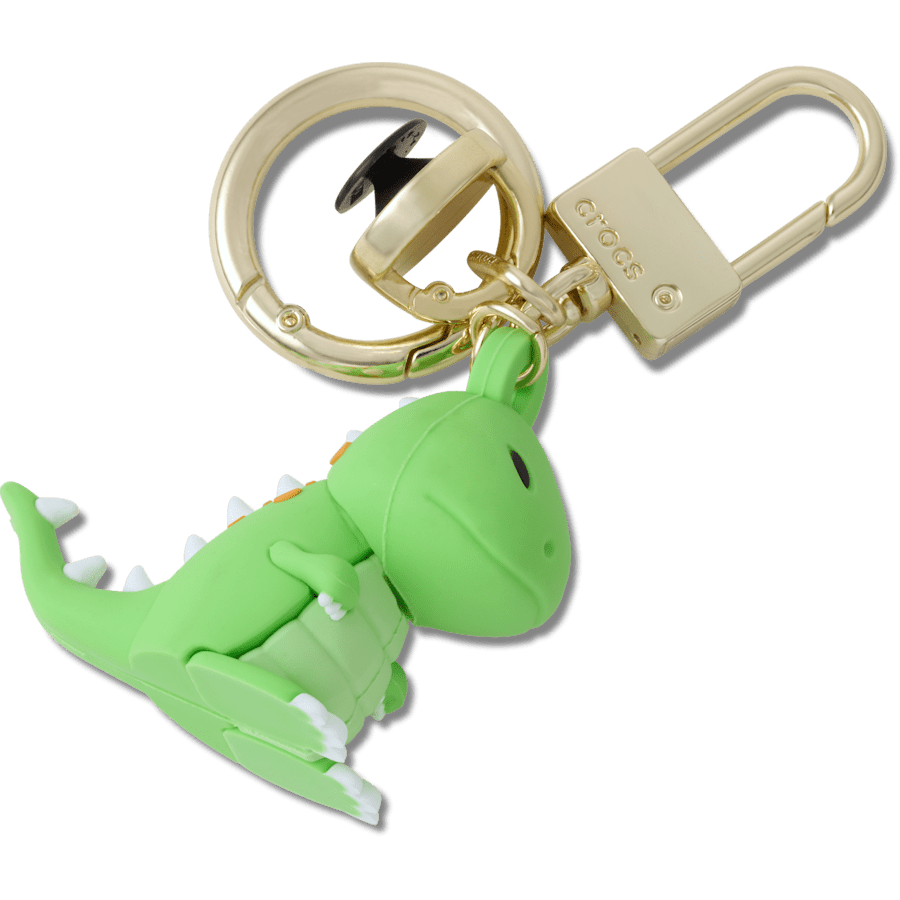 Green Green Dino Bag Charm - charm view - Jibbitz