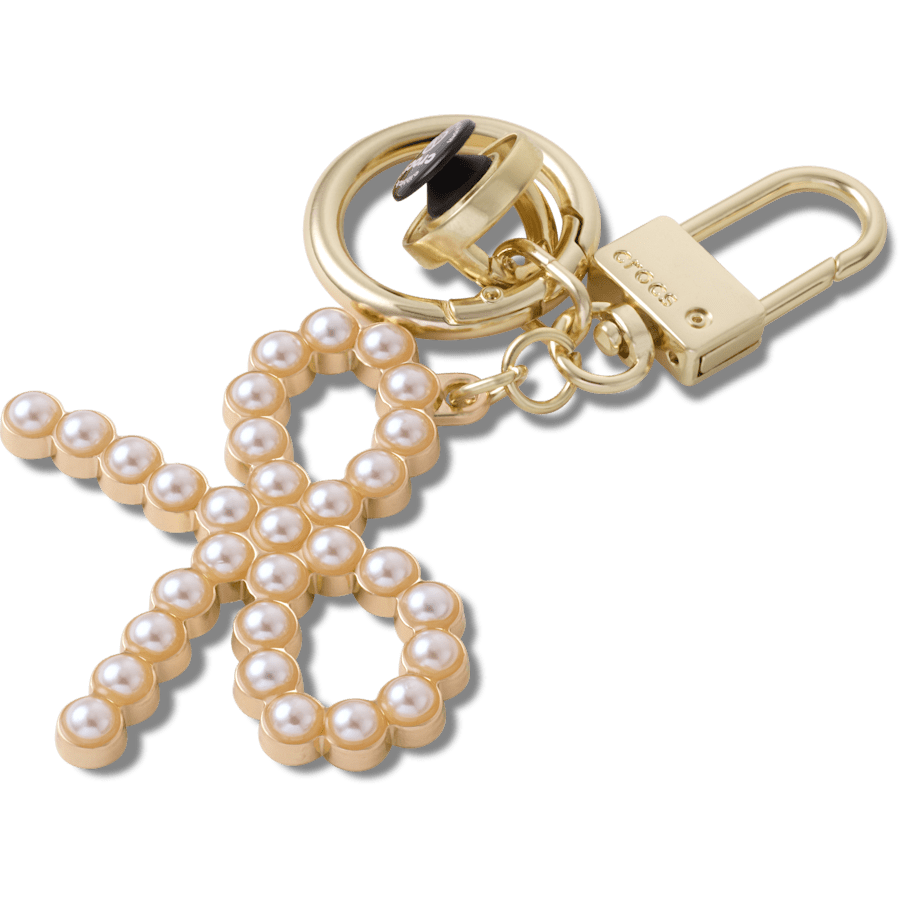 Gold Pearl Bow Bag Charm - charm view - Jibbitz