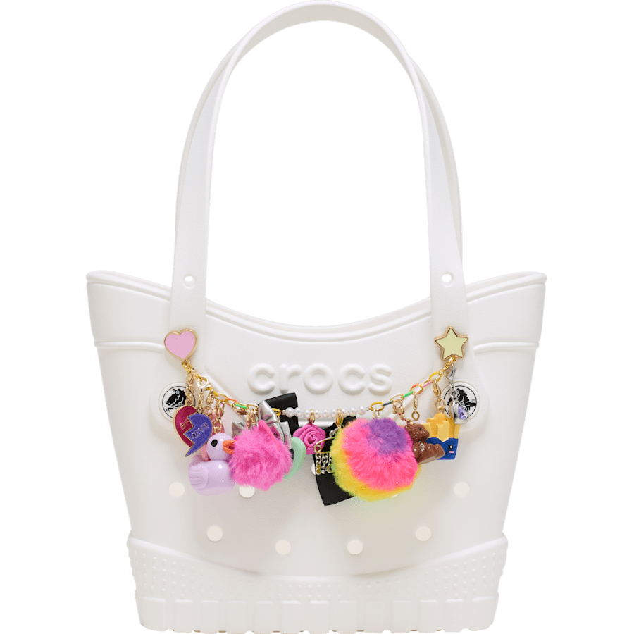 Pearl and Rainbow Bag Chain - Charms on packing card - Jibbitz Charms