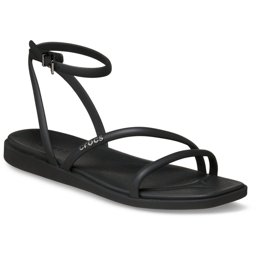 Black Miami Ankle Strap Sandal - Angle - Crocs