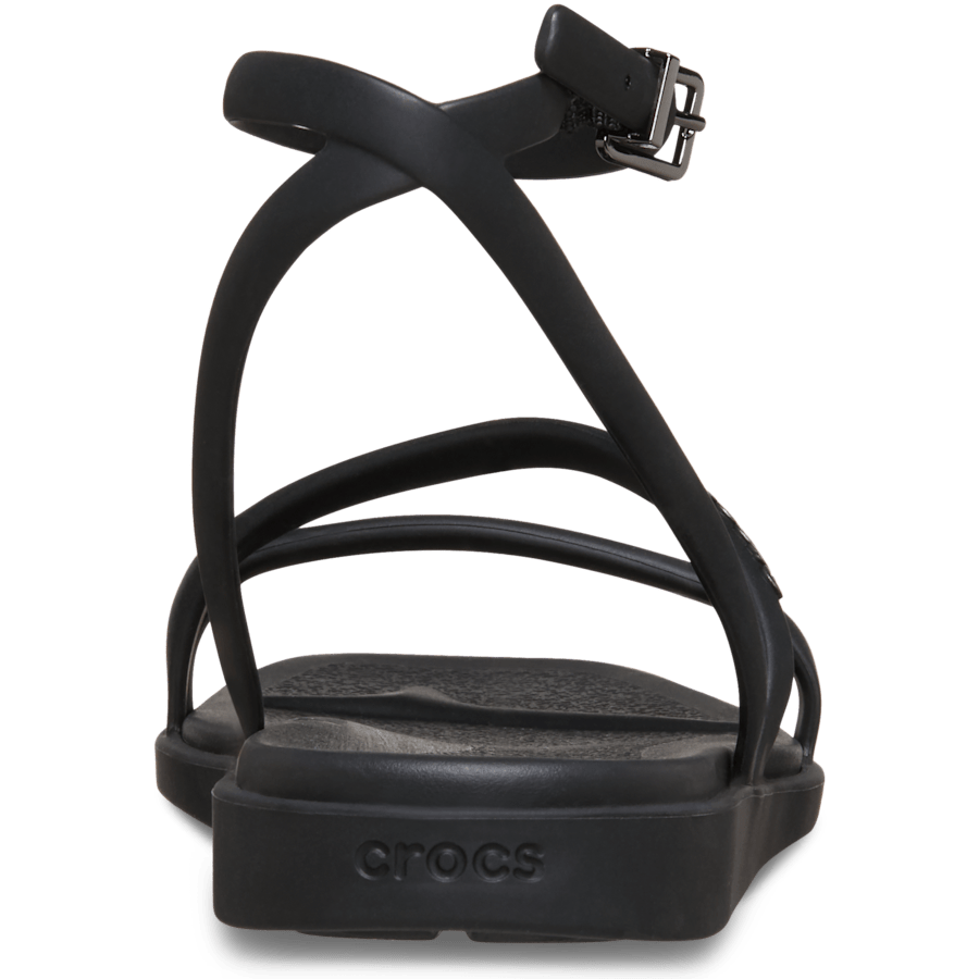Black Miami Ankle Strap Sandal - Back - Crocs