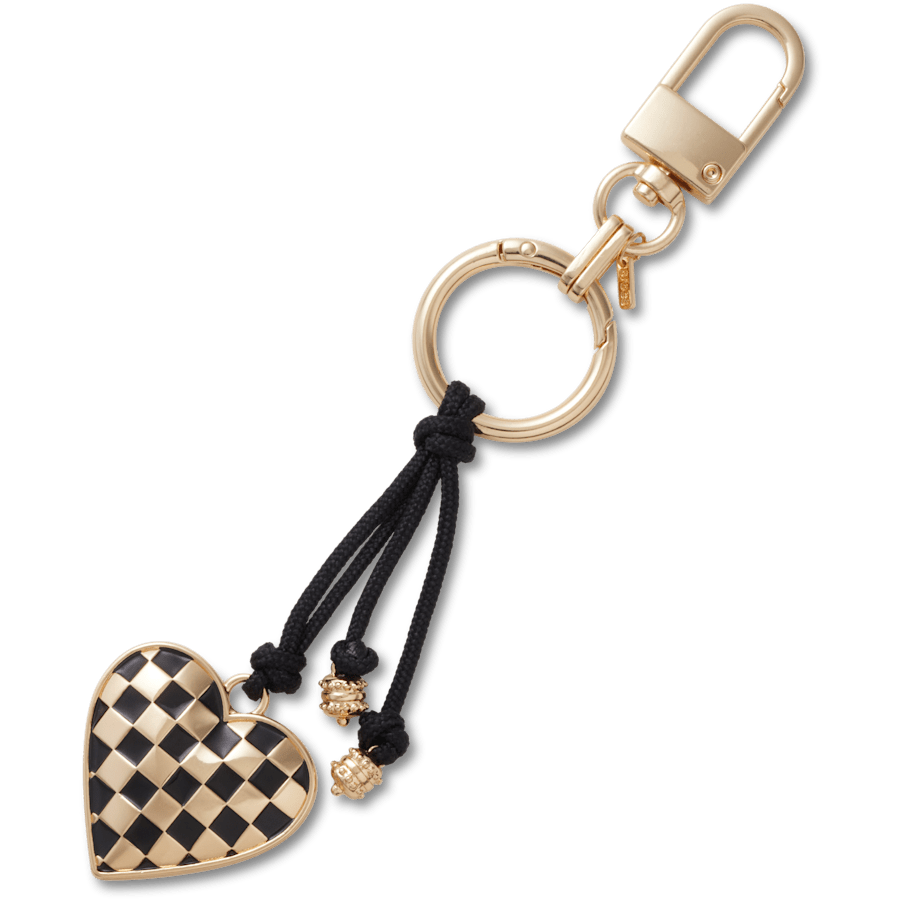 Heart Plaid Favorite Icons Bag Charm - charm view - Jibbitz