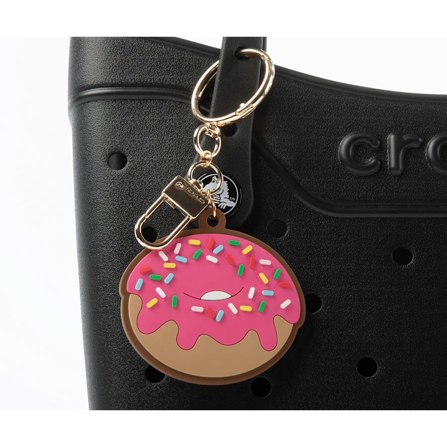 Pink Donut Bag Charm - Custom Angle - Jibbitz