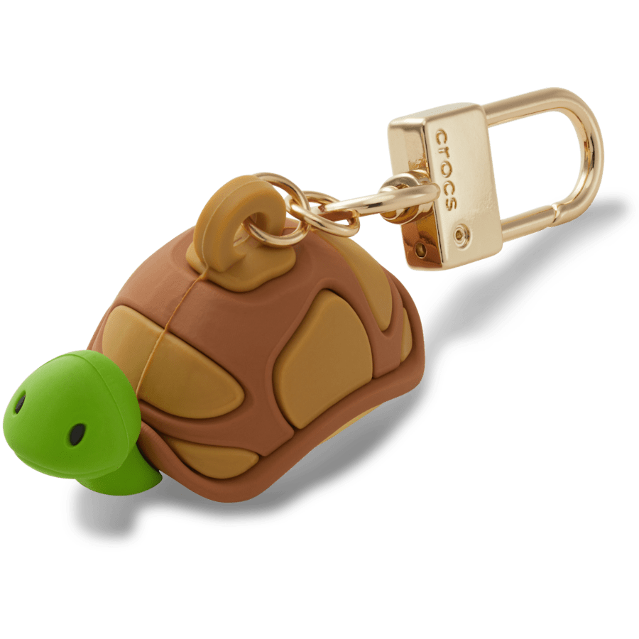 Green 3D Turtle Bag Charm Grn - Custom Angle - Jibbitz
