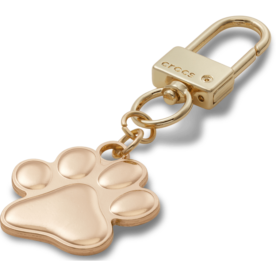 Gold Dog Paw Bag Charm - charm view - Jibbitz