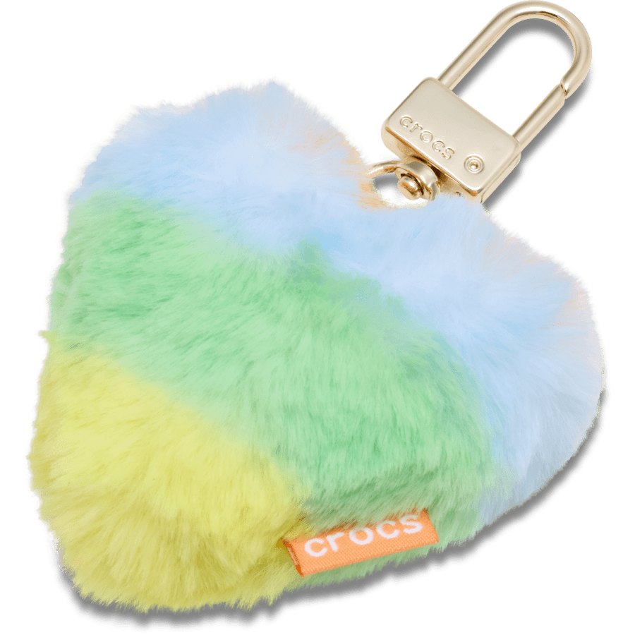Plush Heart Bag Charm - charm view - Jibbitz Charms