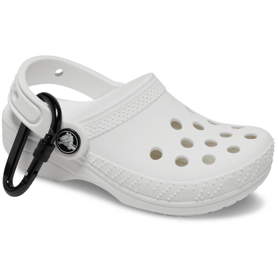 White Classic Clog Pouch Bag Charm - charm view - Jibbitz