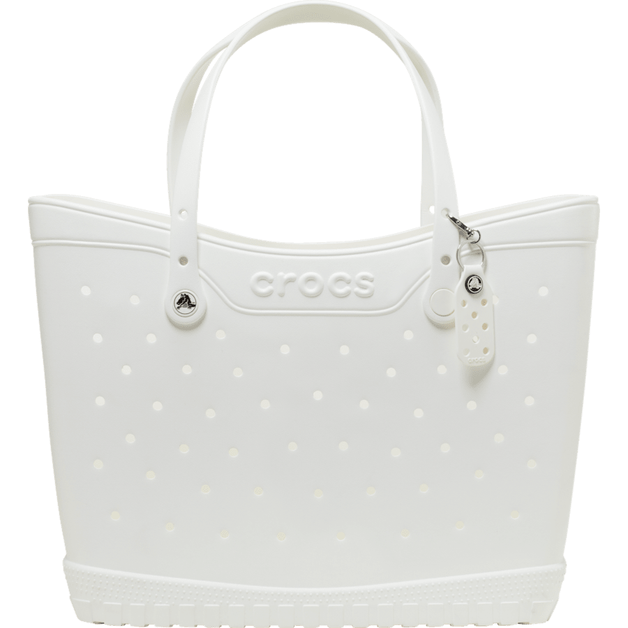White Jibbitz Bag Charm - Custom Angle - Jibbitz