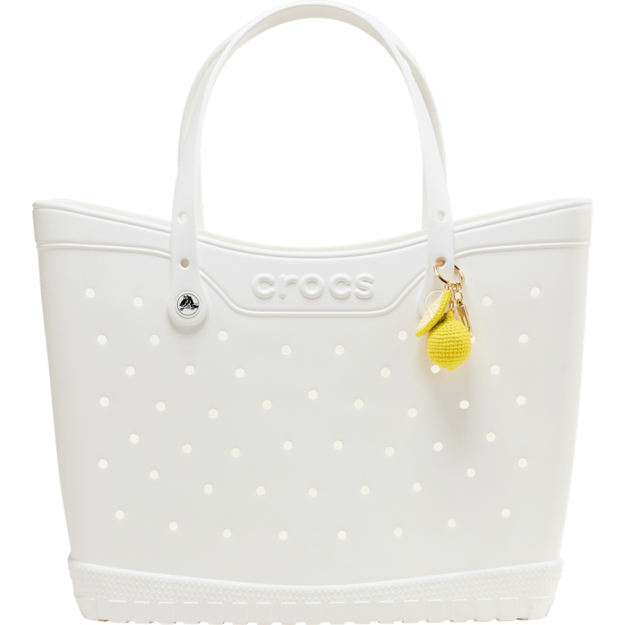 Yellow Crochet Lemon Bag Charm - Custom Angle - Jibbitz