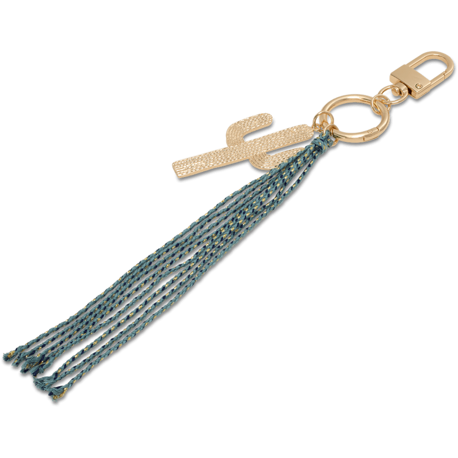 Gold / Multi Cactus Tassel Bag Charm - charm view - Jibbitz