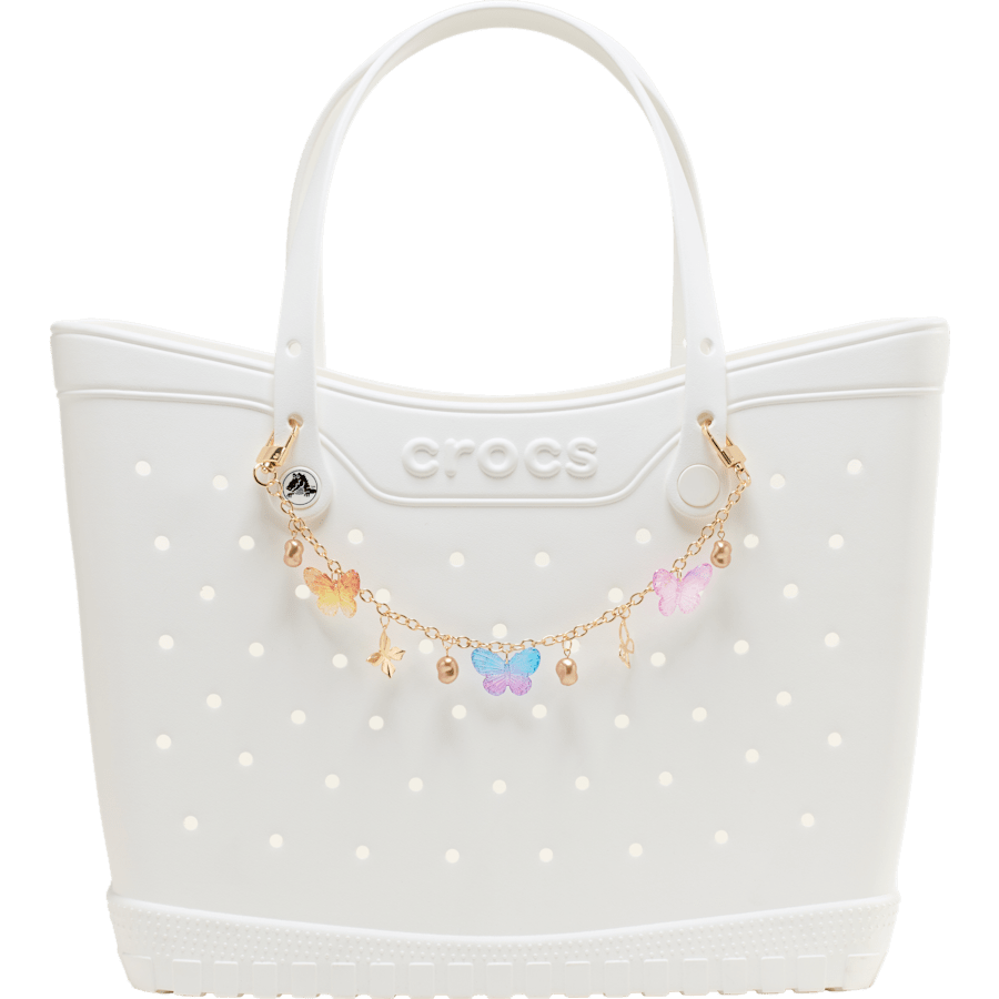 Multi Butterfly Long Chain Bag Charm - Custom Angle - Jibbitz