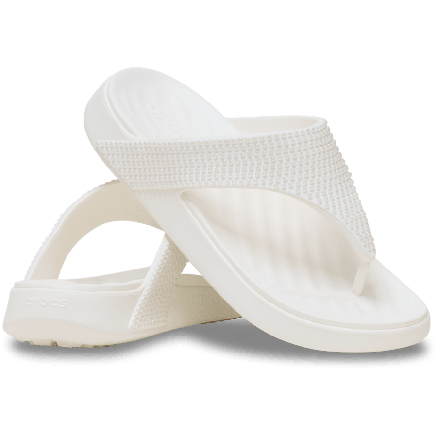 Crocs Getaway Triangle Flip Gems — Chalk