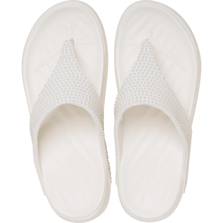 Crocs Getaway Triangle Flip Gems — Chalk