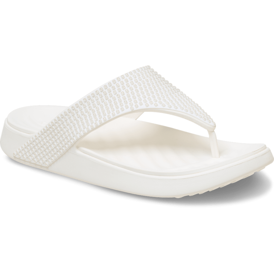 Crocs Getaway Triangle Flip Gems — Chalk