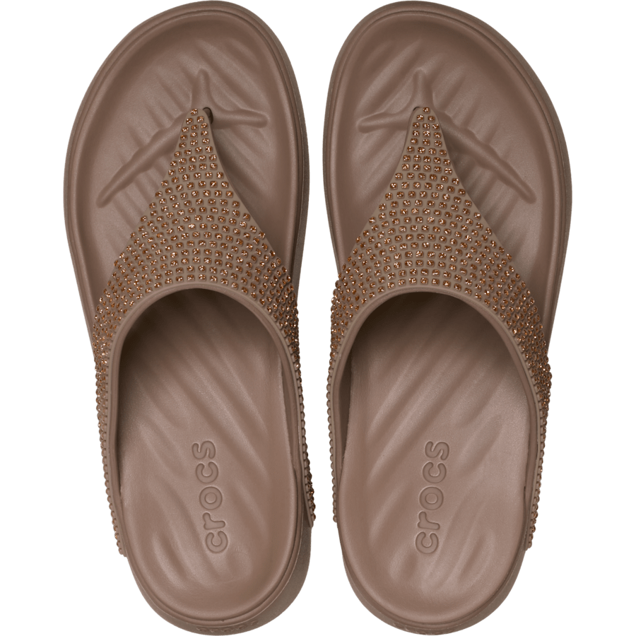 Crocs Getaway Triangle Flip Gems — Latte