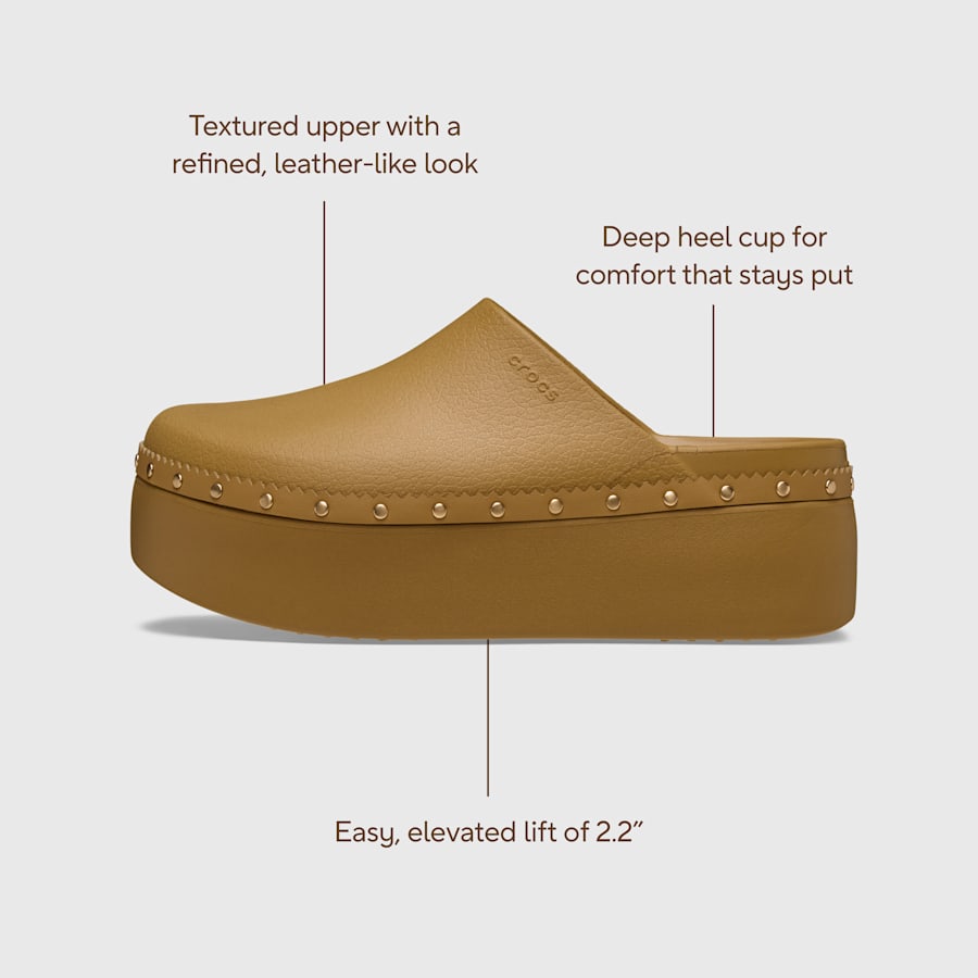 Crocs Dylan Platform Studded Clog — Umber