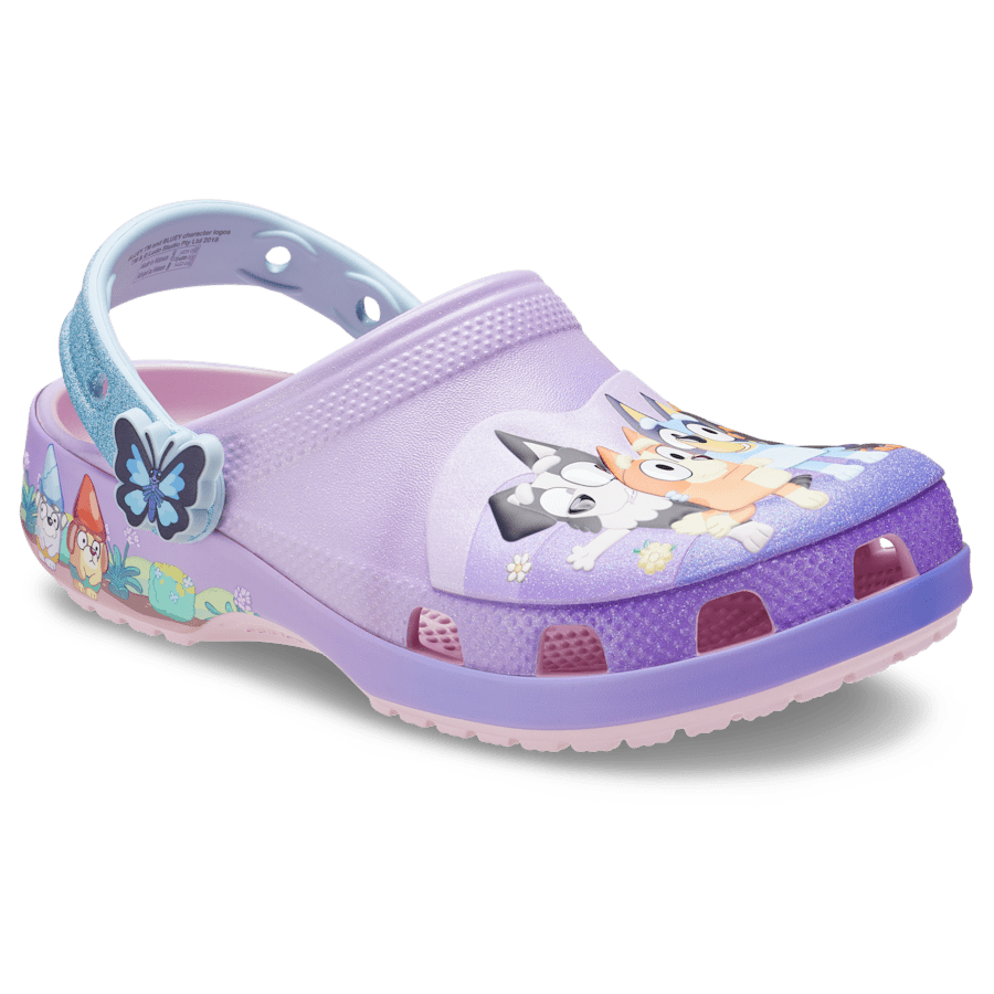 Multi Toddler Bluey Friends Forever Classic Clog - Angle - Crocs